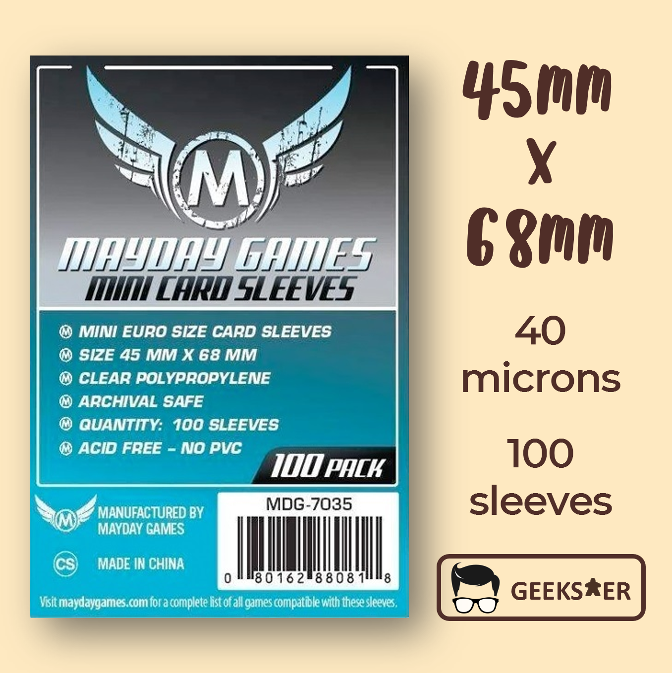 45 X 68mm] 7035 Mayday Standard Mini Euro – Geekster