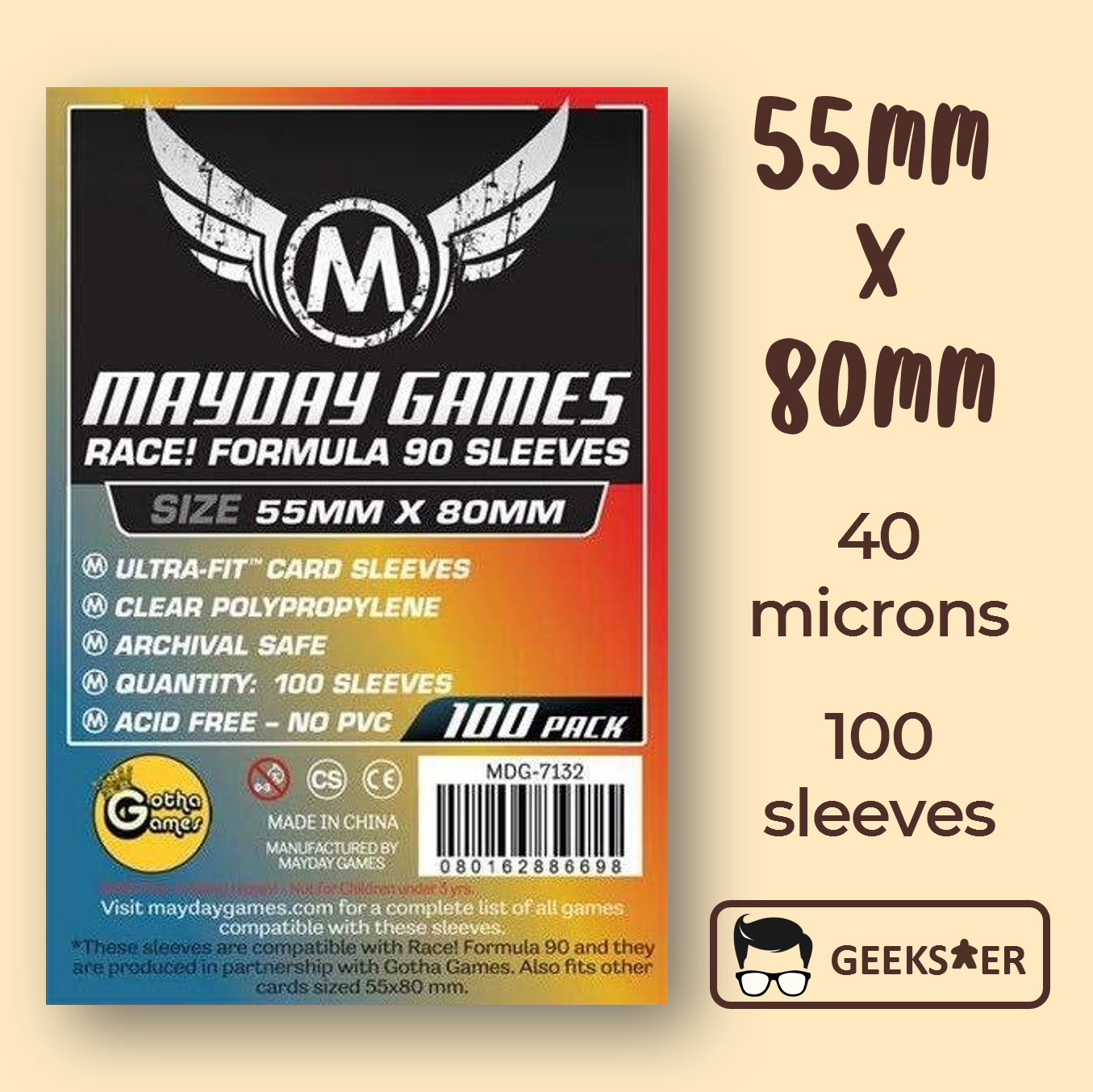 [55 X 80mm] 7132 Mayday Standard "Race! Formula 90" Geekster