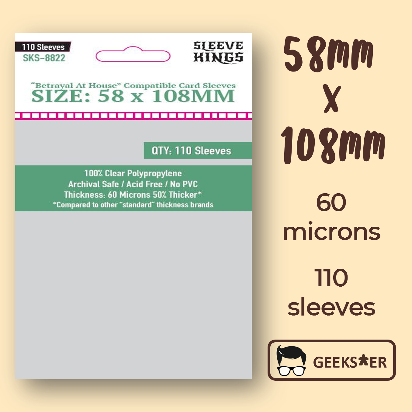 [58 X 108mm] 8822 Sleeve Kings 