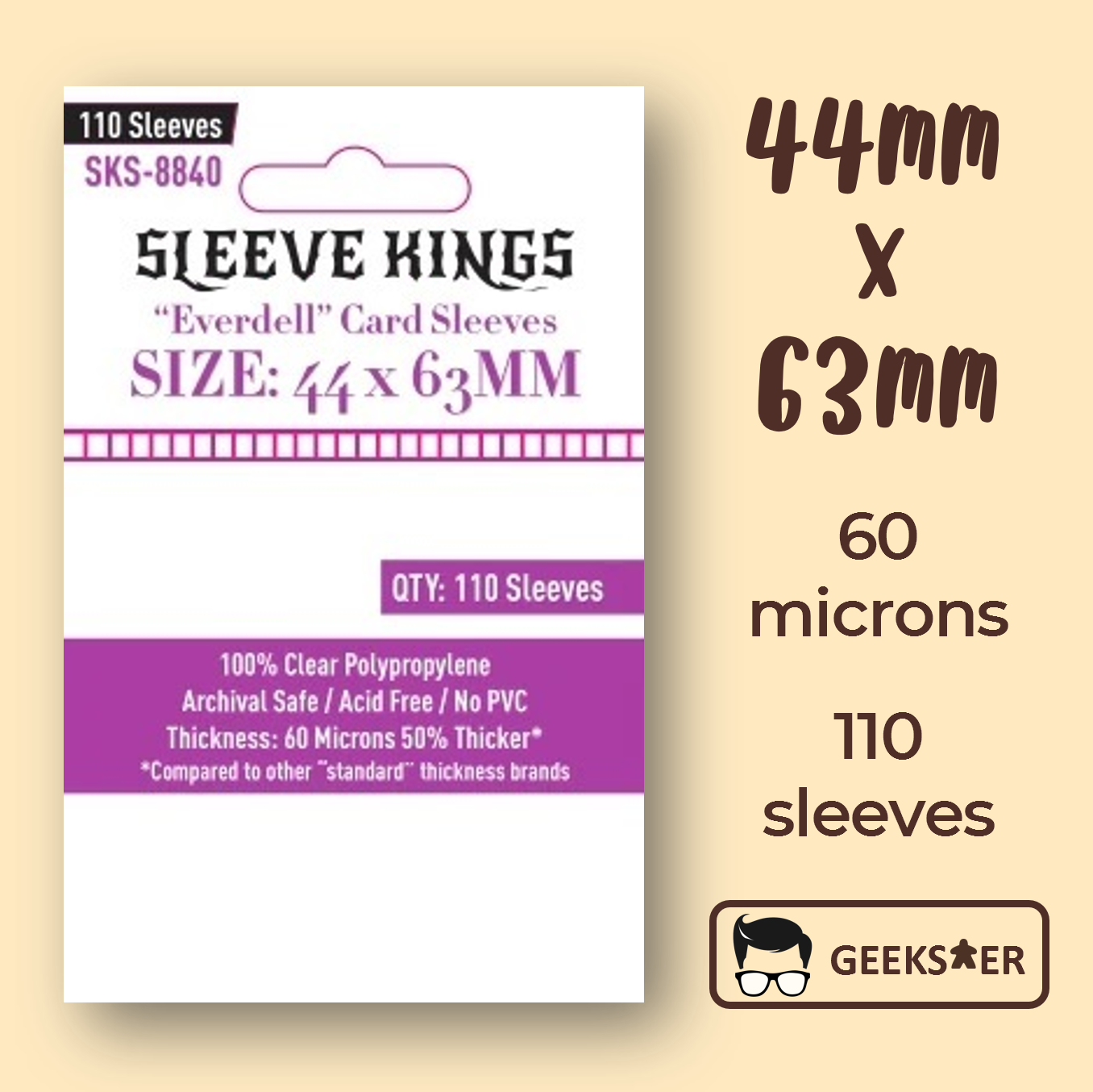 44 X 63mm] 8840 Sleeve Kings "Everdell"  Geekster