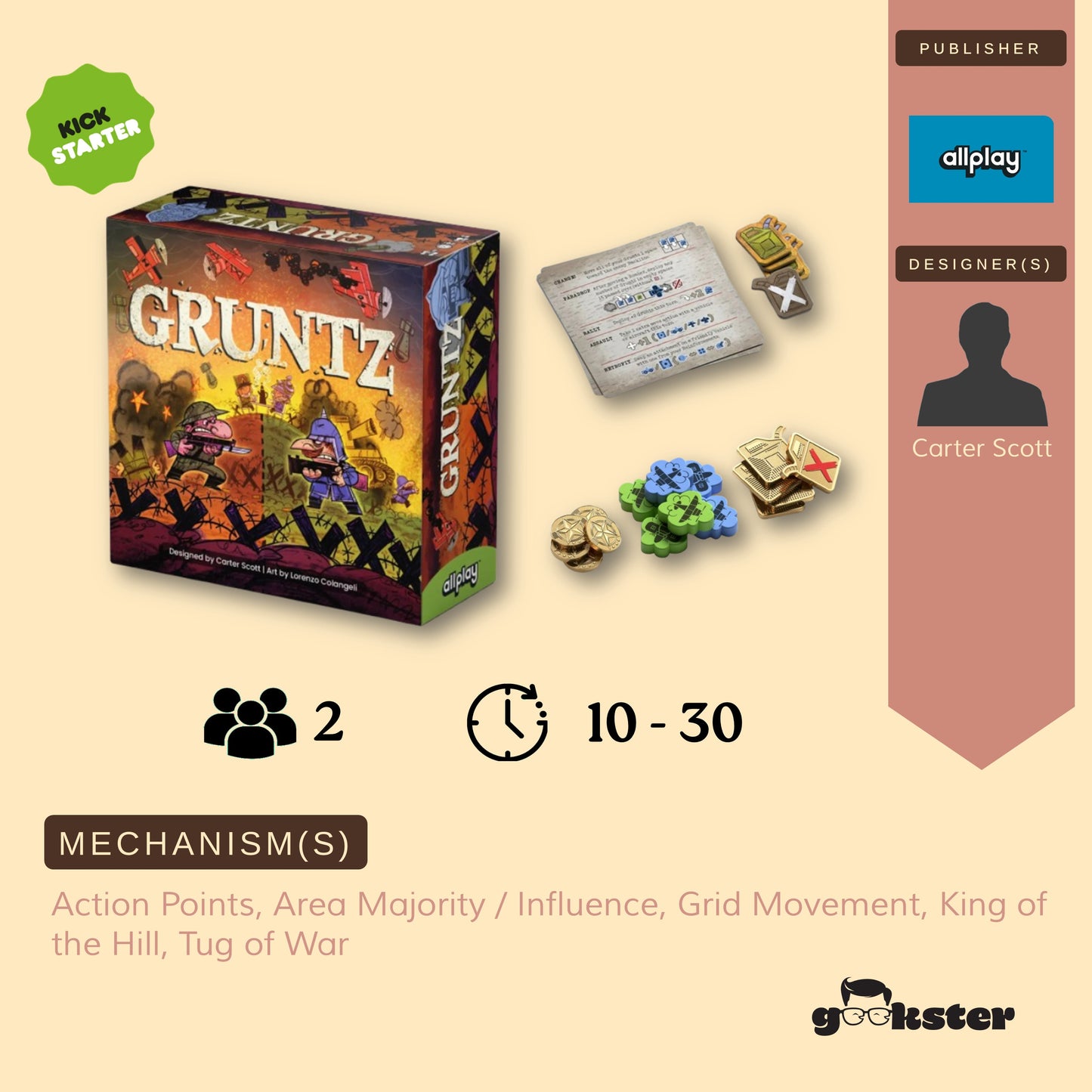 GRUNTZ w. Supplies Expansion + Deluxe Tokens