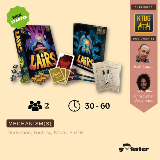 Lairs (w. Adventurers Pack) and Deeper Dungeons Bundle FREE: 3 sets of Dry Erase Map Boards