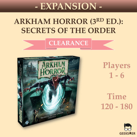 Arkham Horror 3rd Edition: Secrets of The Order Expansion