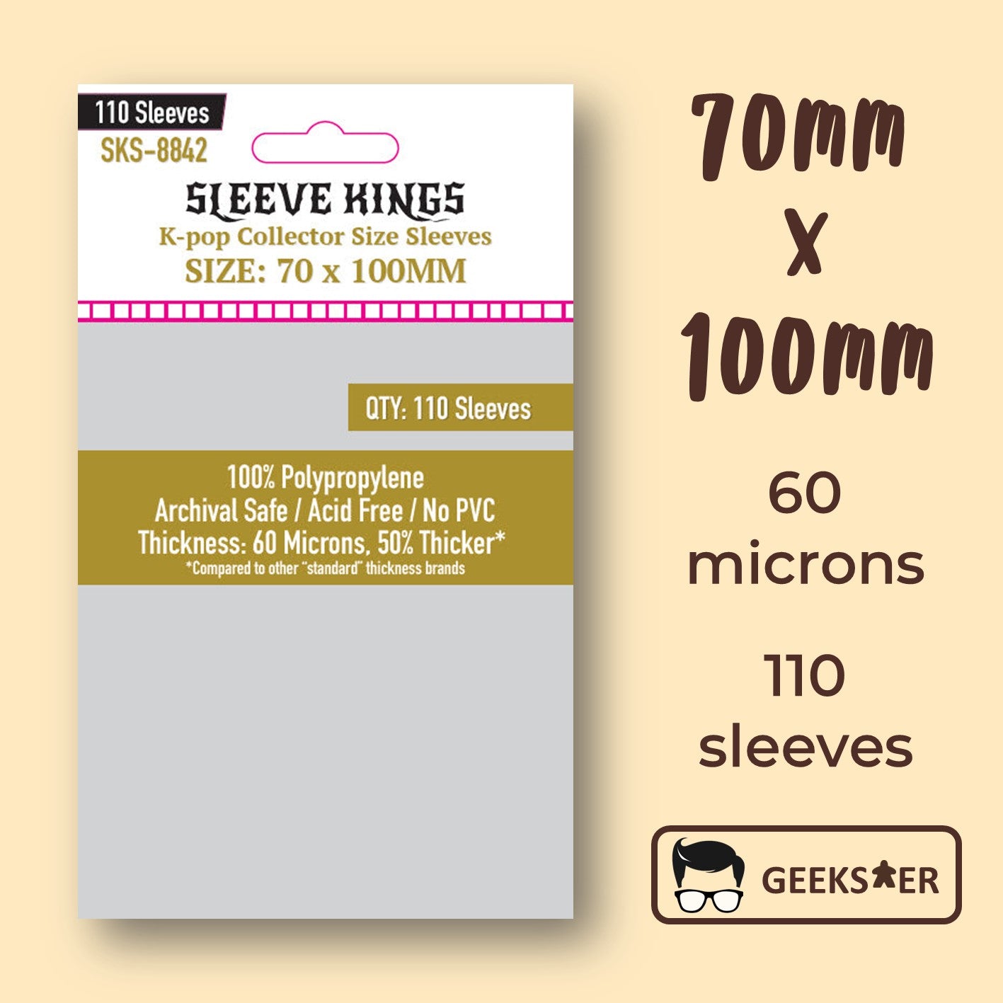 [70 X 100mm] 8842 Sleeve Kings K-pop Collector