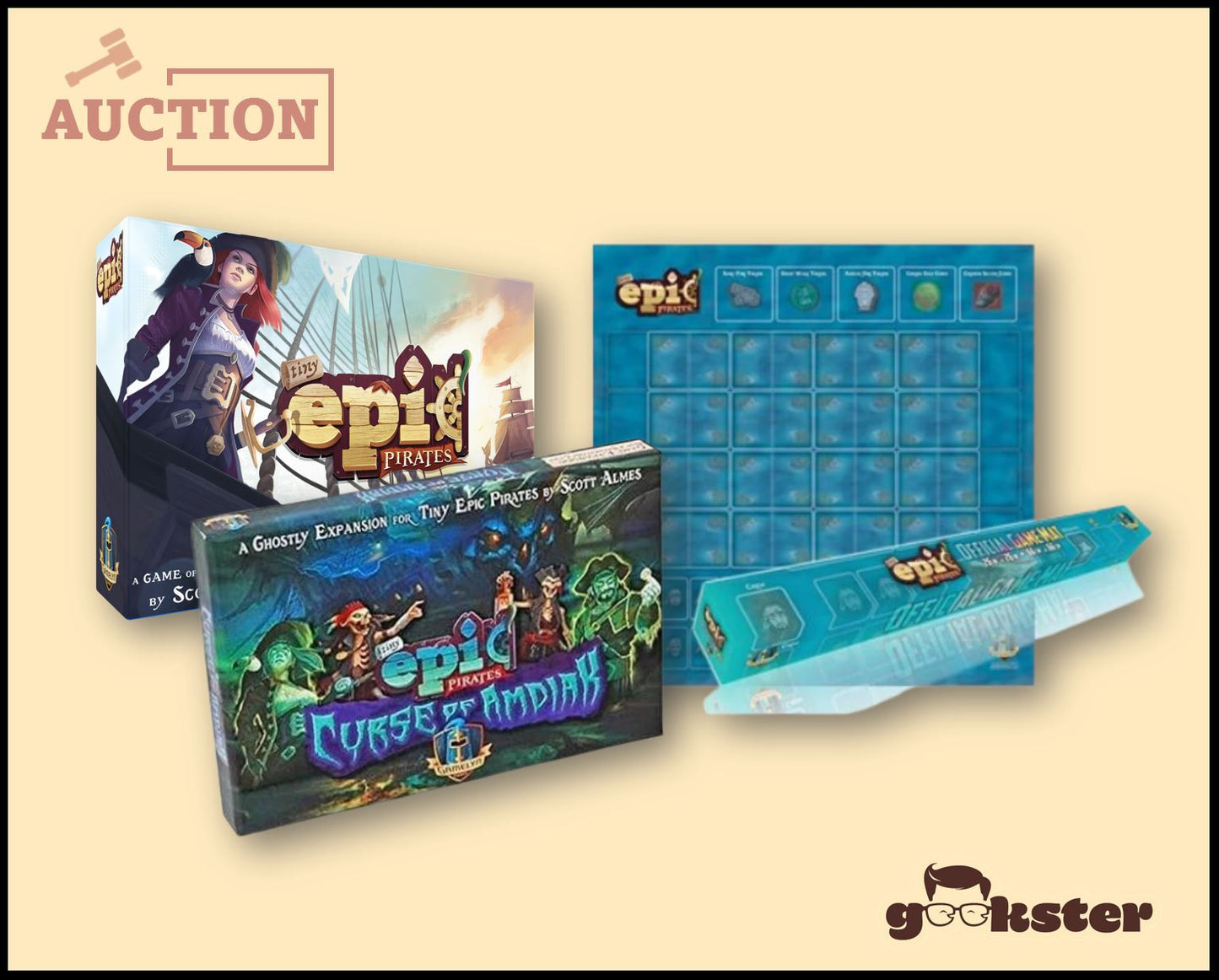 [Kickstarter] Tiny Epic Pirates Deluxe w. Curse of Amdiak Expansion + Playmat (BNIS)