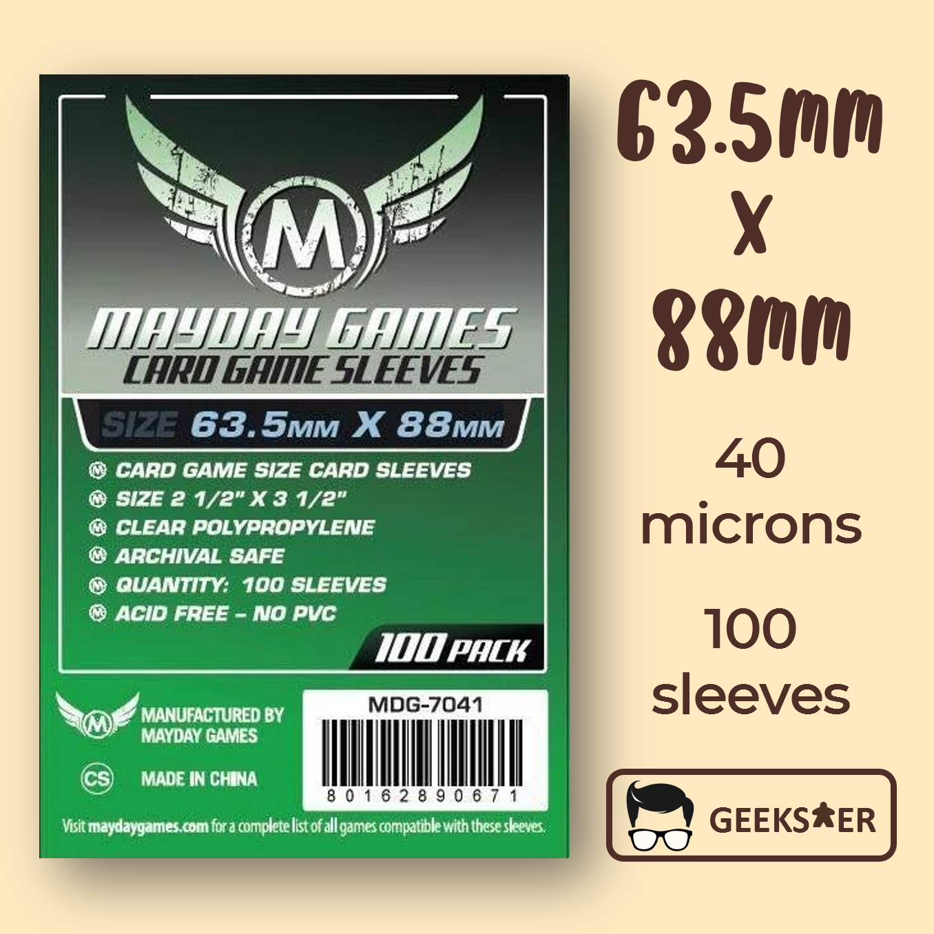 mayday card game sleeves 63.5 x88mm Mayday Premium Card Game Sleeves (50) – The Broken Token