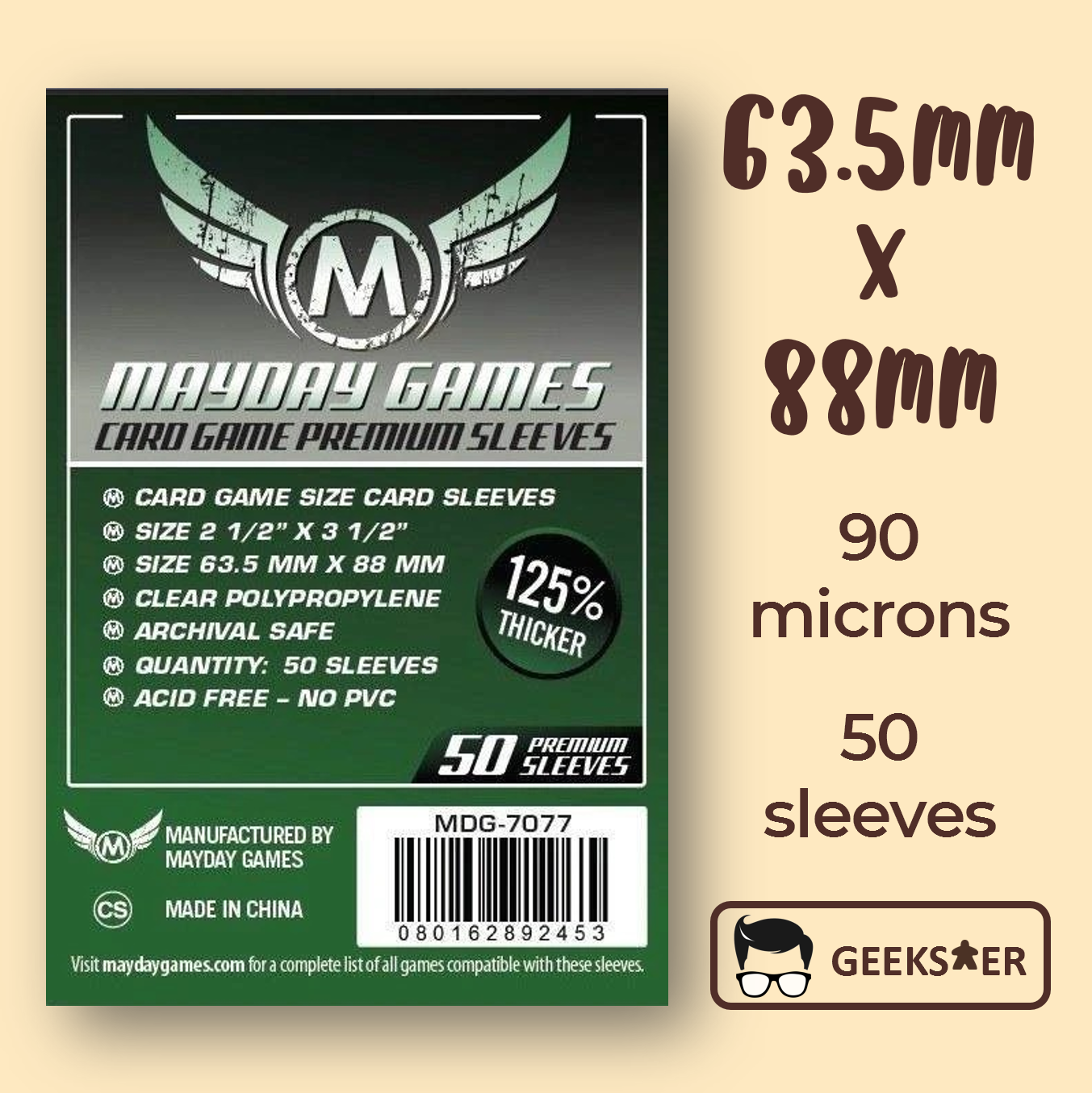 [63.5 x 88mm] 7077 Mayday Premium Standard Card Size Geekster