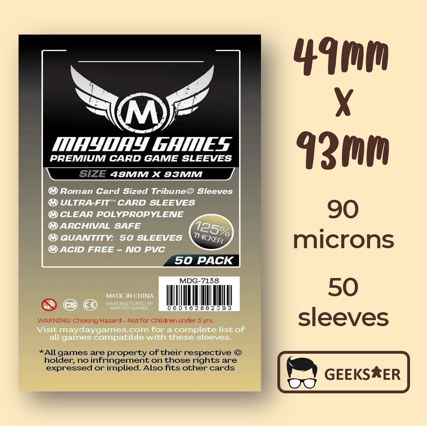 [49 X 93mm] 7138 Mayday Premium Tribune