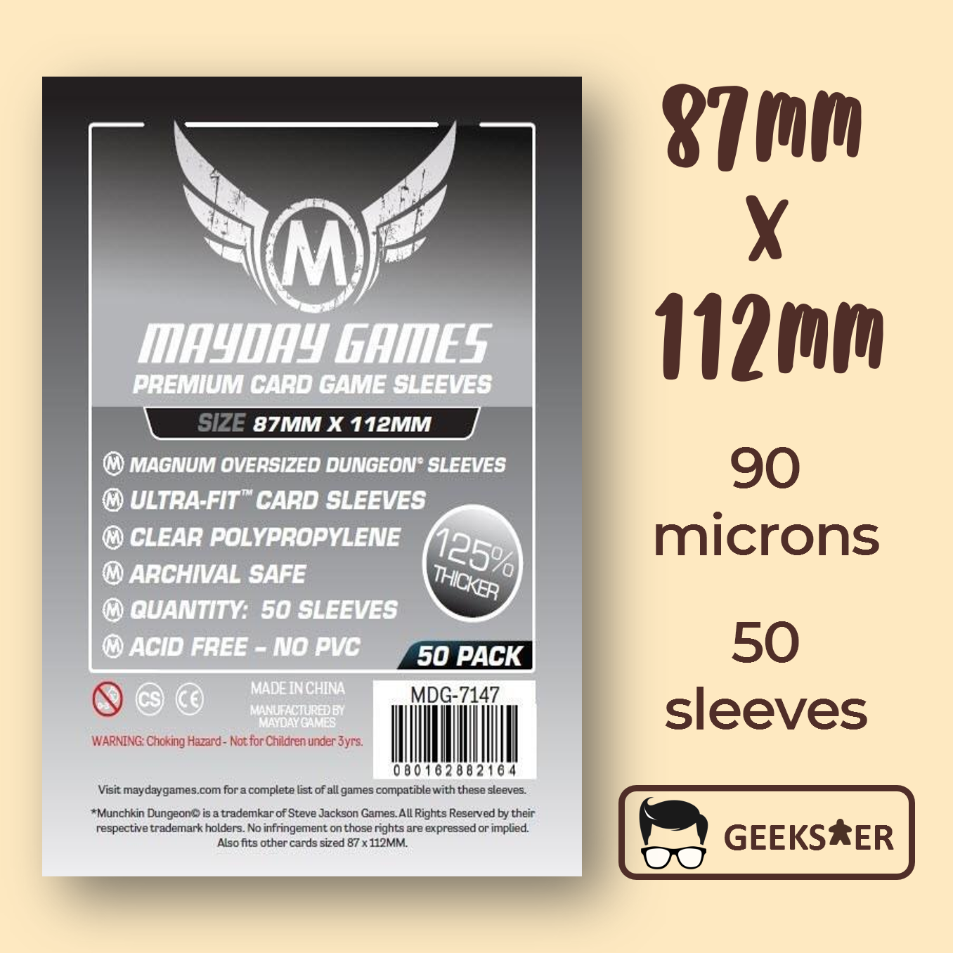 card sleeves 56x87 UltraPro - Standard American while others have a solid colour BCW Standard American Size Board