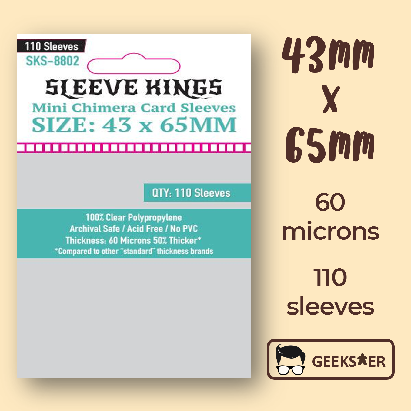 [43 X 65mm] 8802 Sleeve Kings Mini Chimera