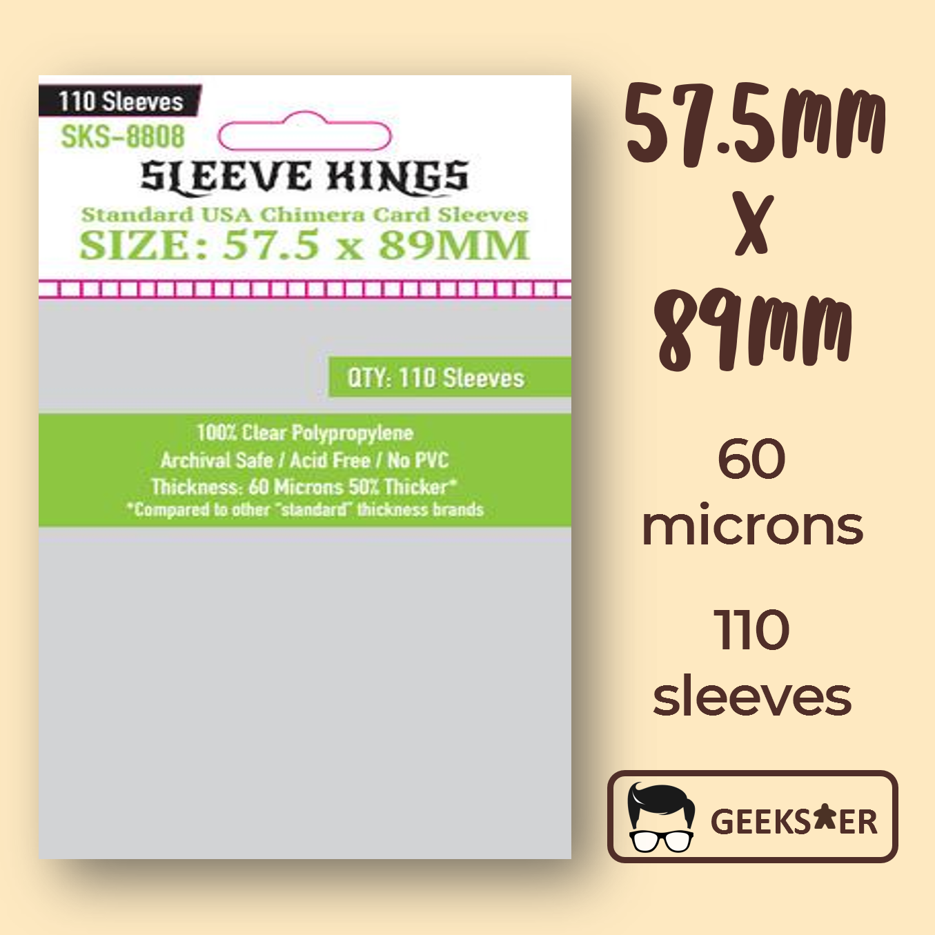 [57.5 X 89mm] 8808 Sleeve Kings Standard USA Chimera