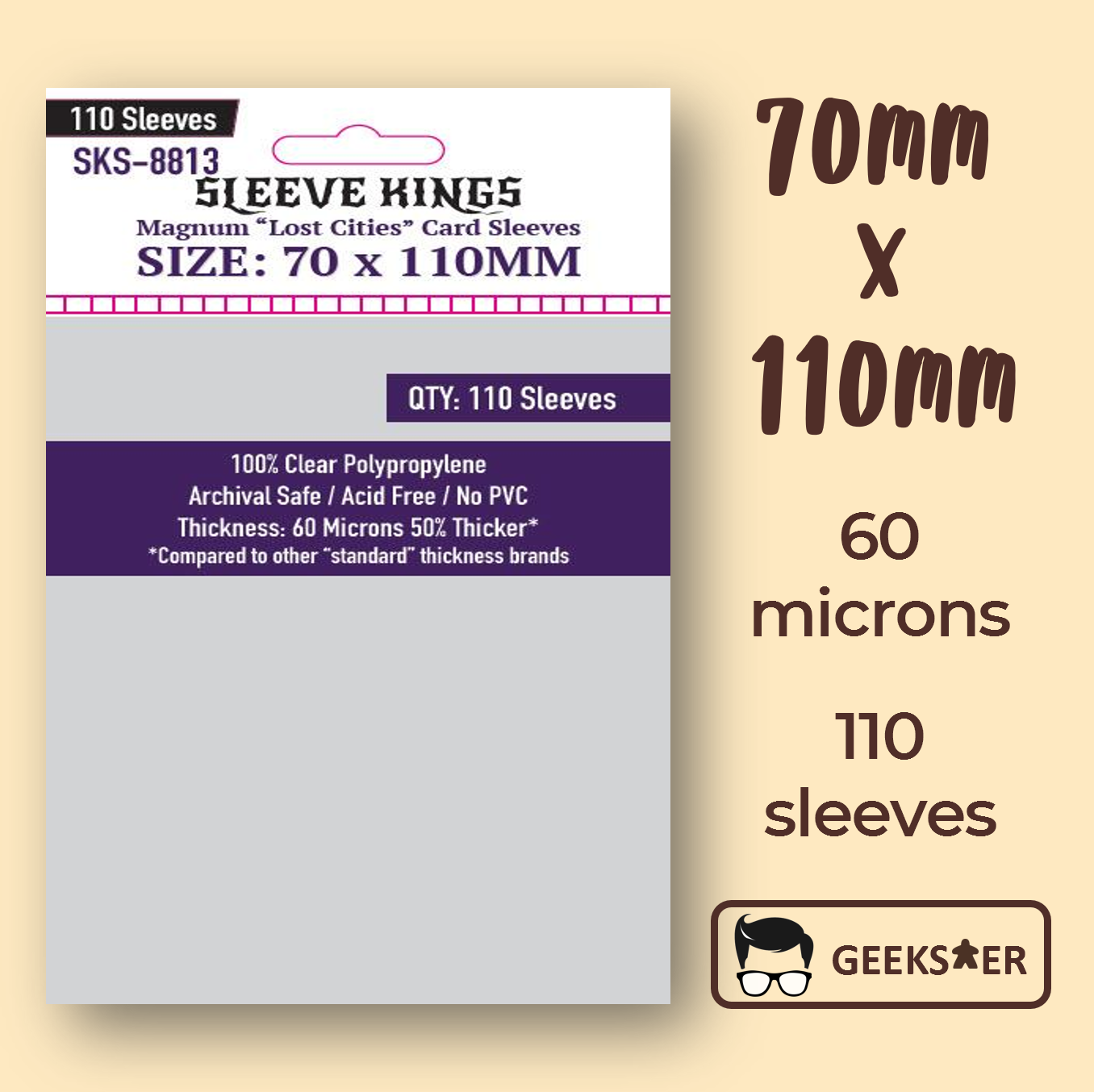 70 X 110mm] 8813 Sleeve Kings Magnum 