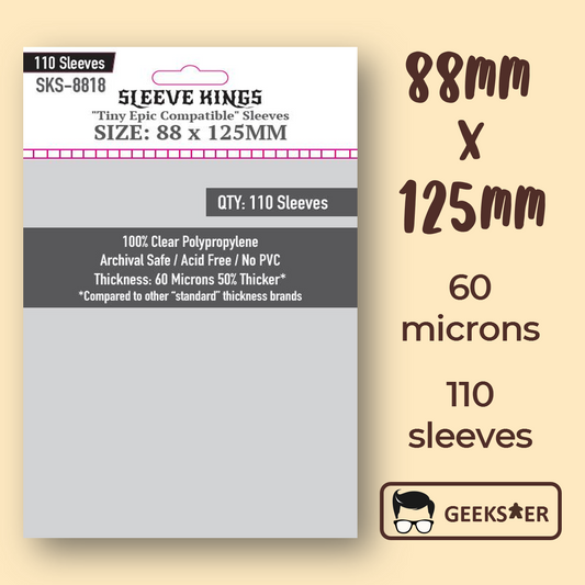 [88 X 125mm] 8818 Sleeve Kings "Tiny Epic Compatible"