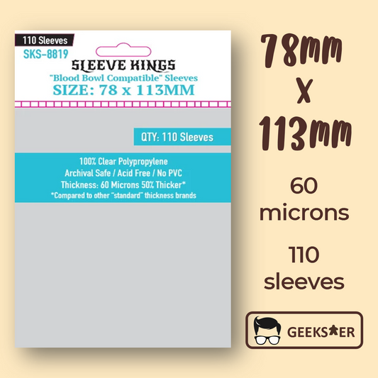 [78 X 113mm] 8819 Sleeve Kings "Blood Bowl Compatible"