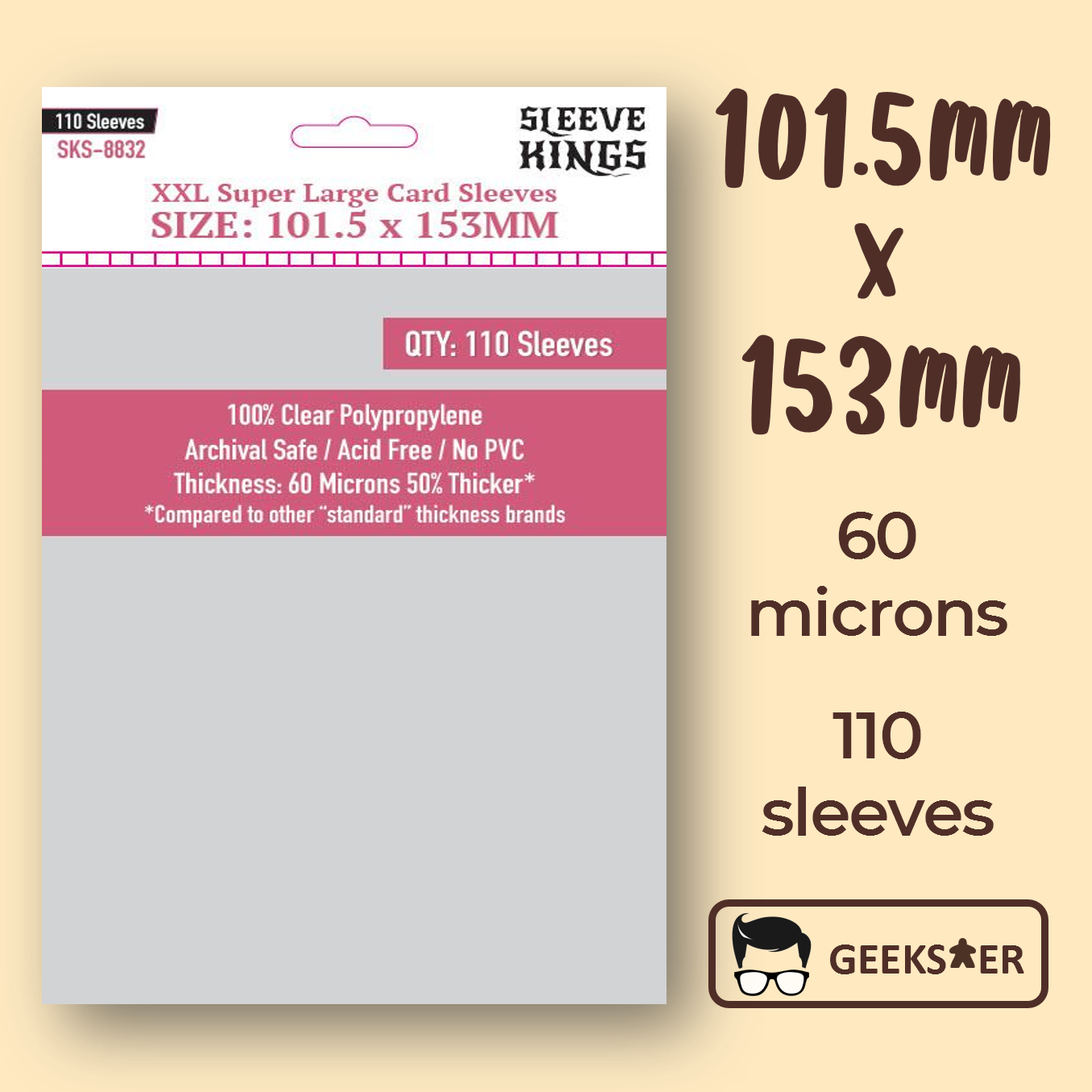 [101.5 X 153mm] 8832 Sleeve Kings XXL Super Large