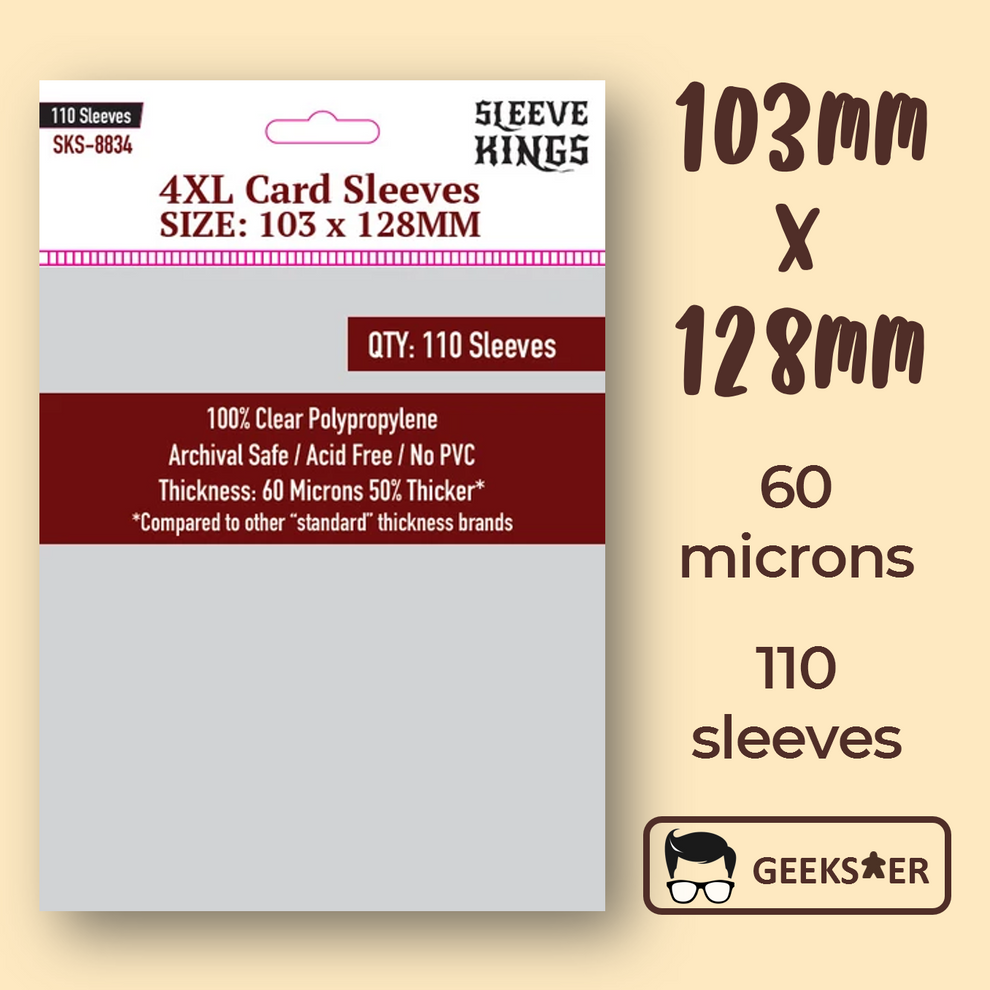 [103 X 128mm] 8834 Sleeve Kings 4XL Geekster